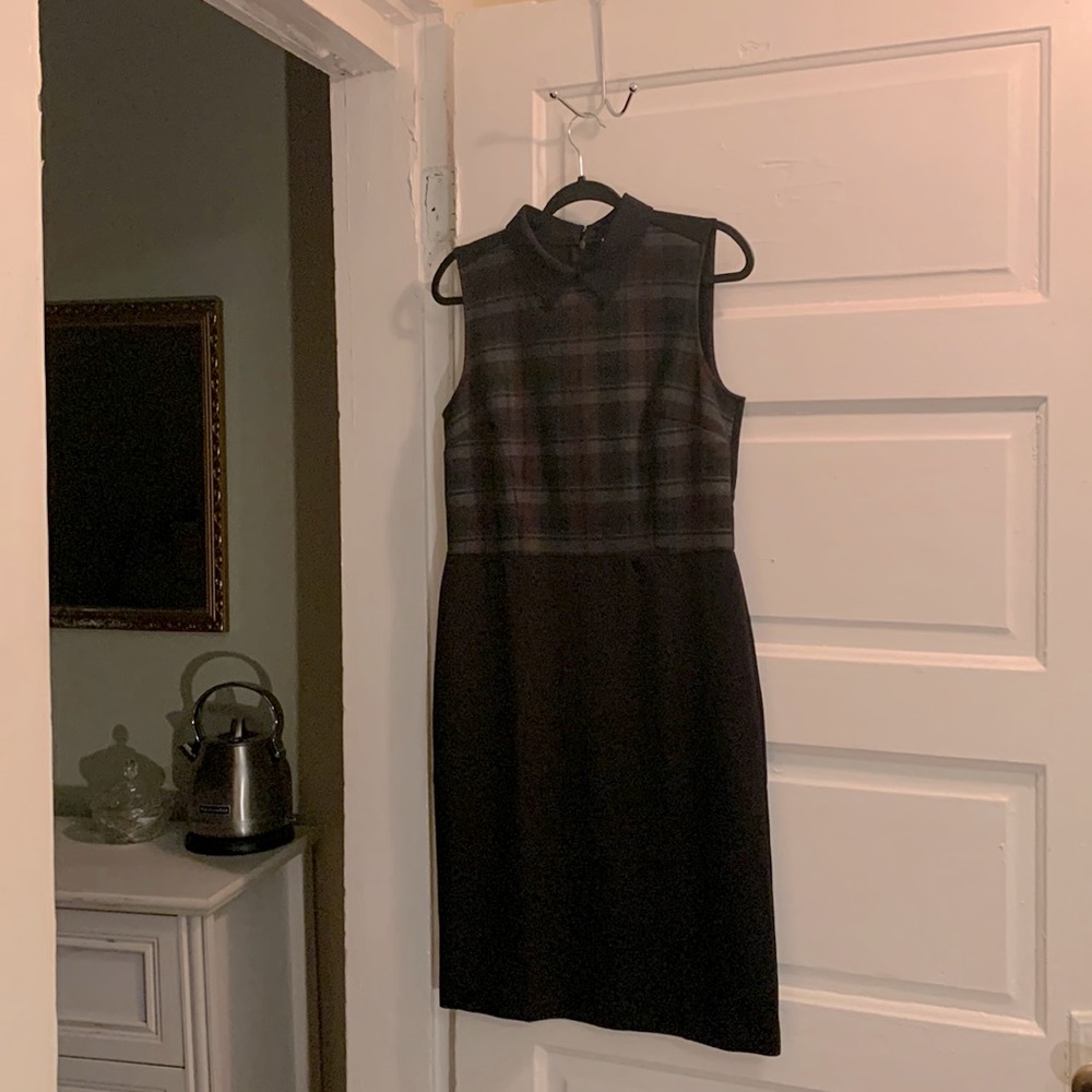 Black and plaid Ann Taylor Loft dress. Size 8.  Like new.